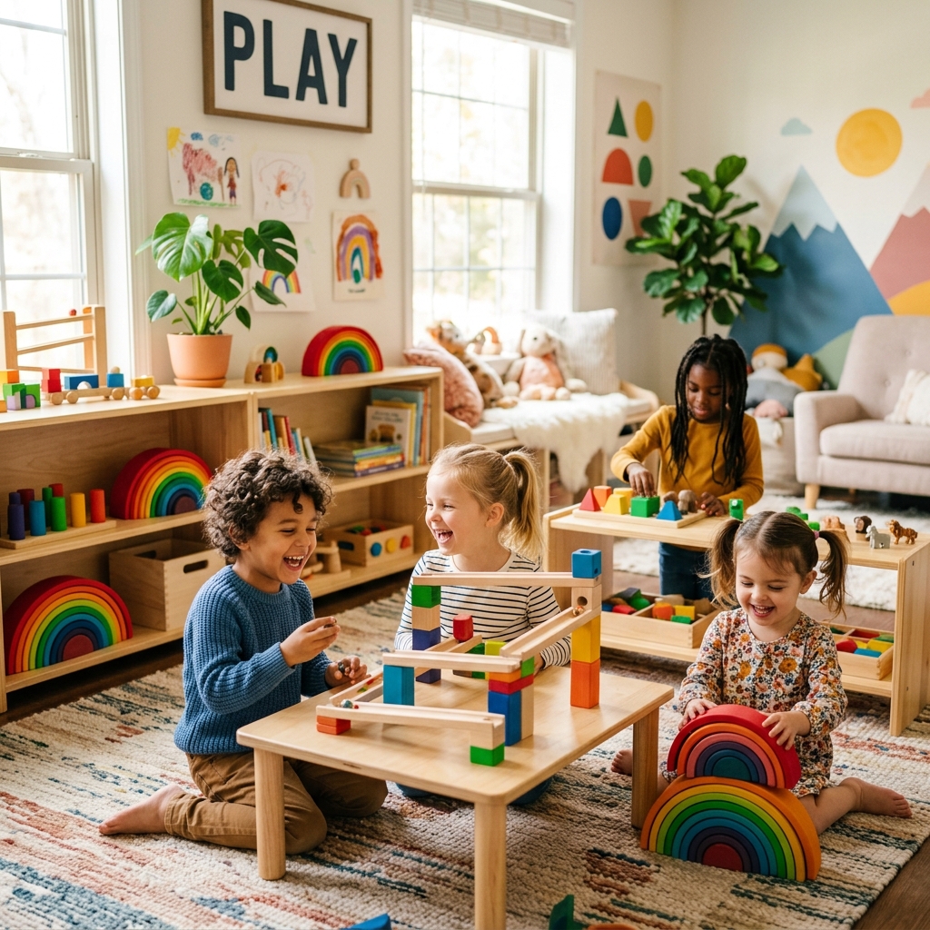 Children playing with toys