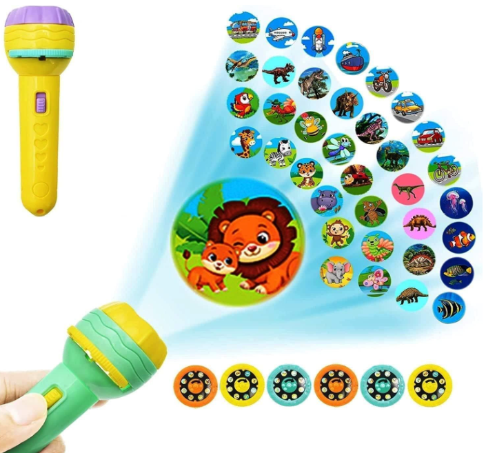 Kids Projection Flashlight Toy – Educational Story & Image Projector (Random Color)